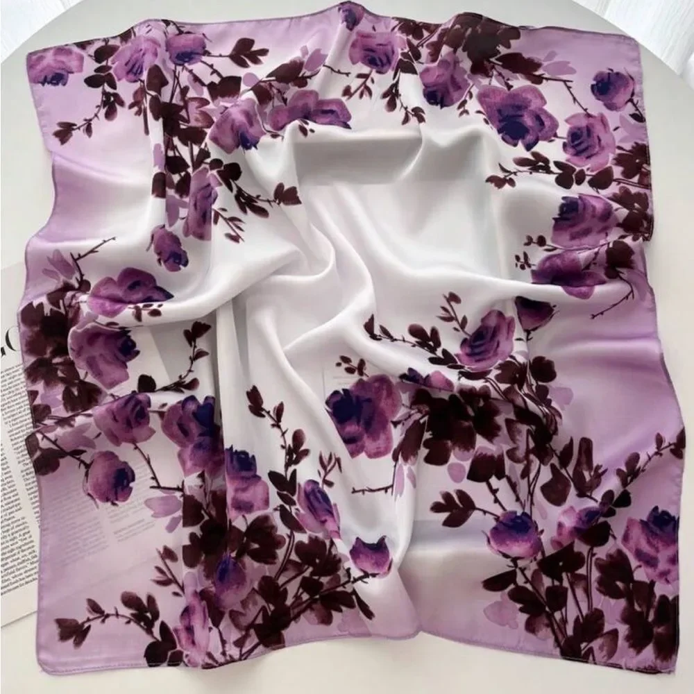 Floral purple Print Scarf M645
